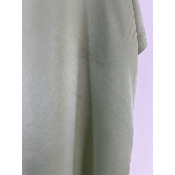 Lunya 100% Silk Pajama Top Shirt Only Sz XS/S Oversized Washable Sleep Tee Green - Picture 7 of 9